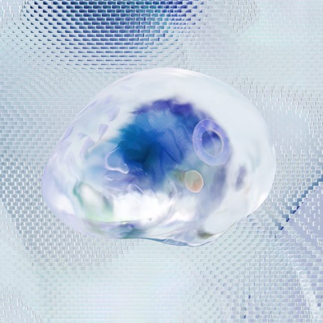 3D rendered abstract brain concept with neural network.